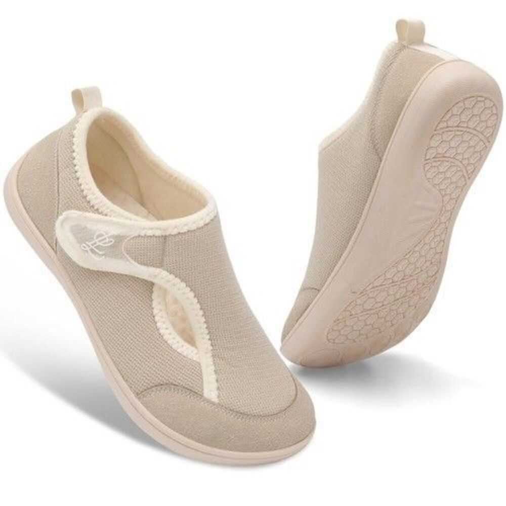 NWOB Women Arthritis Barefoot Slippers Diabetic House Shoes Flats Size 42/US11.5